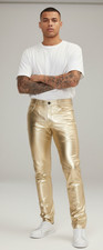 Men's Lamb Leather Silver &