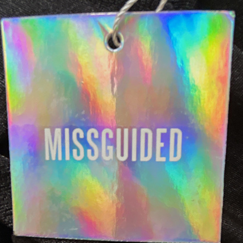 Missguided black slinky neck - black,