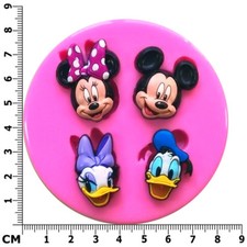 Mickey & Minnie Mouse Donald & Daisy Duck Silicone Mould by Fairie Blessings