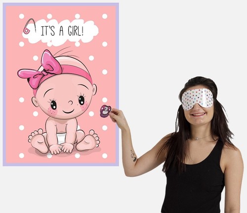 Pin the dummy baby - the, on