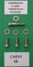 CHEVY BB 402 427 454  V8 distributor / thermostat hex bolt kit in st.steel