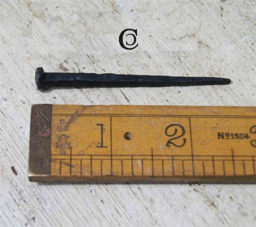 Hand forged nail 63mm - hand,