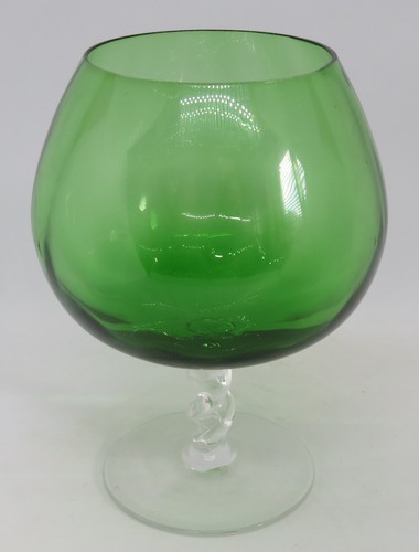 Green glass vintage art deco - green,