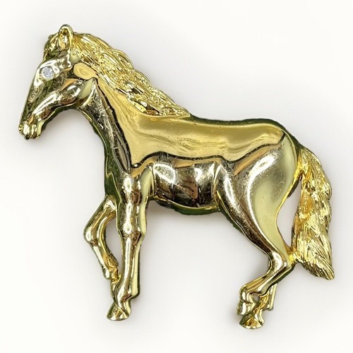 Vintage gold tone galloping - vintage,