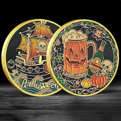 Halloween pirate ship - halloween, pumpkin