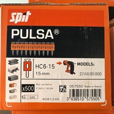 Spit Pulsa 800 HC6-15 Nails 15mm New with Gas 2026