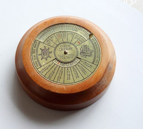 Vintage wooden and brass - and, 40