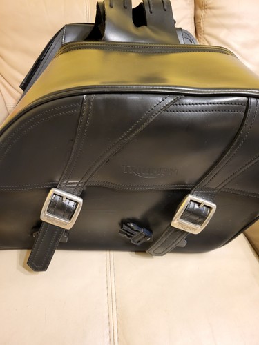 Triumph leather panniers