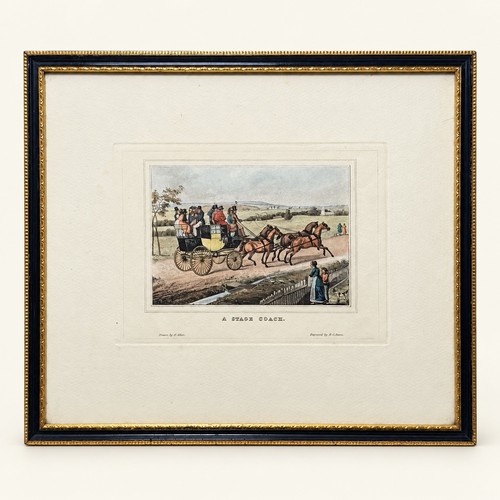 Antique engraving framed - antique, hand