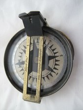 Vintage military brass-bound compass by Elliott Bros, 449 Strand, London
