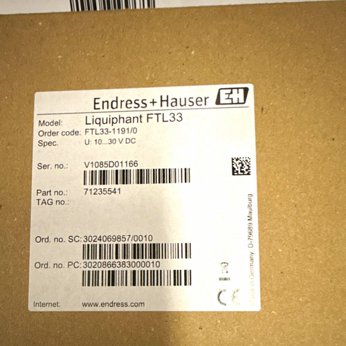 Endress hauser ftl33 level - endress+hauser,