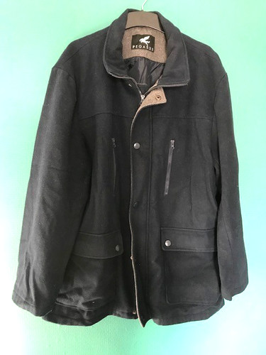 Mens blue pegasus overcoat - mens,