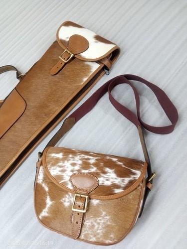 Hair leather shotgun slip - leather,