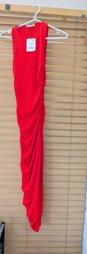 Zara red maxi slinky satin