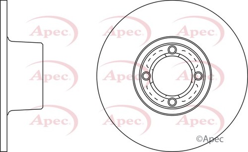 Apec red front brake discs - red,