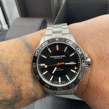 Raymond Weil Tango GMT Quartz Black Dial Stainless Men's Watch 8280-ST2-20001