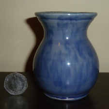 Small Baron Barnstaple Studio Pottery Glazed Blue Vase (9.5cm)