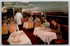 Dining Car Sante Fe's El Capitan Fred Harvey Restaurant Dinner Postcard E39