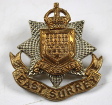 WW1 13th (Service) Battalion, East Surrey Regiment (Wandsworth) Cap Badge