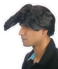 Cosplay Black Mens Chilled Australian Foster Wig Fancy Dress Costume