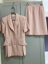after six ronald joyce Wedding Outfit Suit pink size 10 skirt & jacket (J6/5)