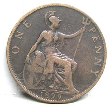 1899 One Penny Coin Victoria