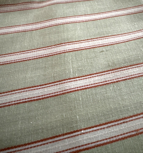 Green red white stripe cotton - green,