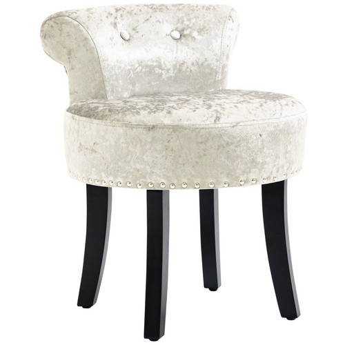 Ice velvet vanity stool - vanity,