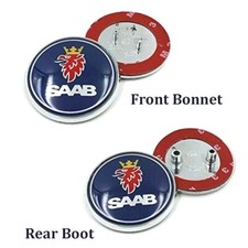 Saab Blue Badge Set Front Bonnet Rear Boot Badge Emblem 93 9-3 95 9-5 2003-2010 