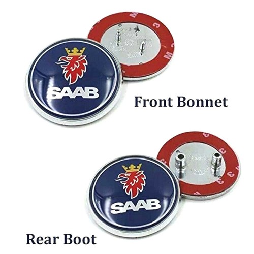 Saab blue badge set - badge,