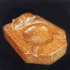 WONDERFUL HAND CARVED OAK ROBERT ' MOUSEMAN ' THOMPSON ASHTRAY