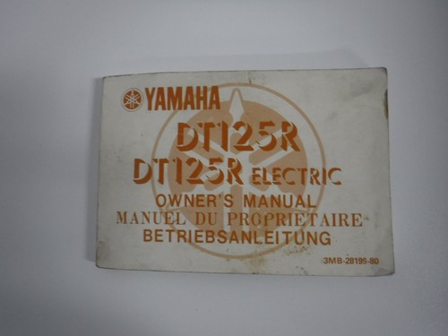 Yamaha dt125r owner - owner's, manual