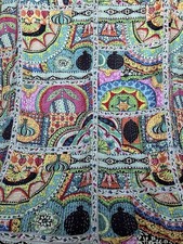 Indian Kantha Quilt Bedspread