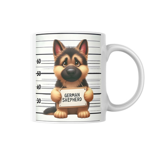 German shepard mugshot 11oz - shepard,