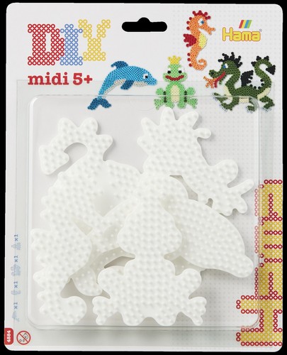 White hama pegboards - white,