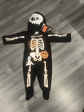 Halloween Trick Or Treat Skeleton Fancy Dress Costume Baby 0-6 Months NWT