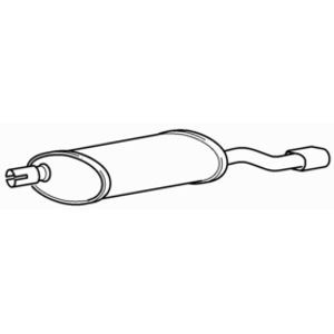 Rear exhaust silencer - rear, box