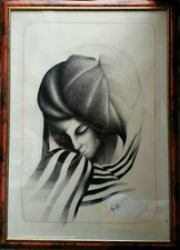 Umberto Ferrelli - Original unique work from '74, pencils on paper