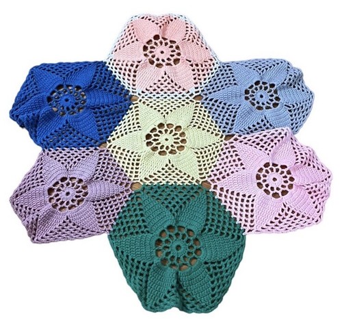 Large vintage hand crochet - vintage,