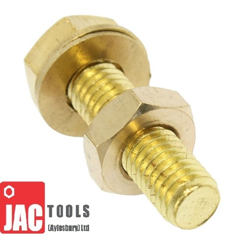 Hex head brass bolts fully - hex,