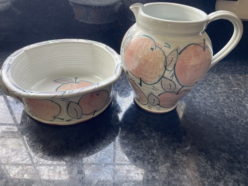 Eden pottery jug and bowl