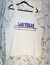 Vintage Las Vegas Motor Speedway Tank Top Sleeveless Shirt Men's Thrashed Large