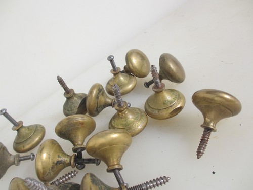 Vintage brass cabinet knob - vintage,