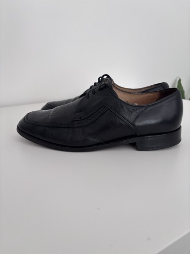 Loake black leather derby - leather,