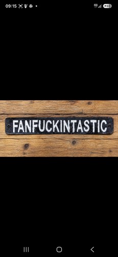 Cast iron sign - cast,