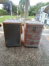 SANYO MINI HIFI SPEAKERS PAIR 80w Wooden Brand New Never Used -  (1 open)  