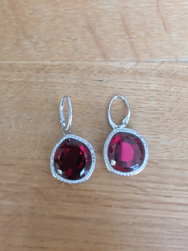 Swarovski silver toned red - swarovski,