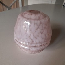 Vintage Retro Pink White Glass