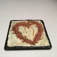 Slate Coaster With Heart