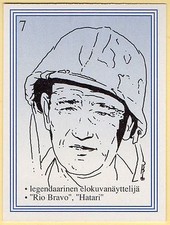 1990s Finnish Film Star Card  Fame Alias #7 US Western Star John Wayne